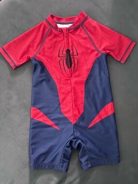 Marvel Kids Spider One-Piece Swimsuit - Red & Navy